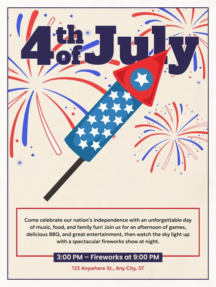 4th of July Event Invitation