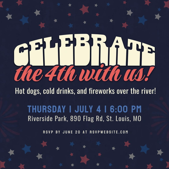 4th of July Celebration Invitation