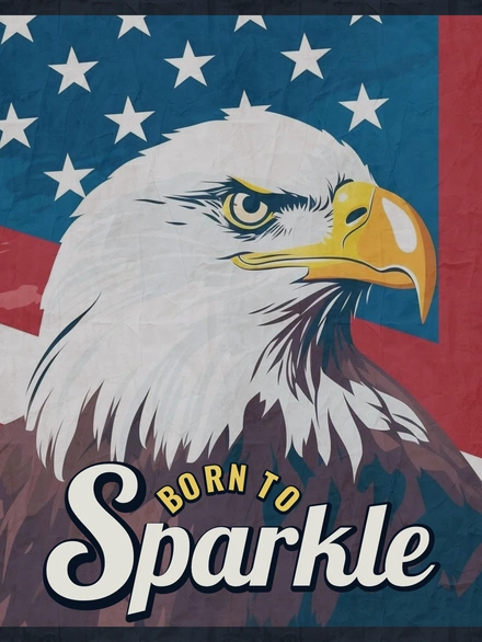 Patriotic Eagle with Flag