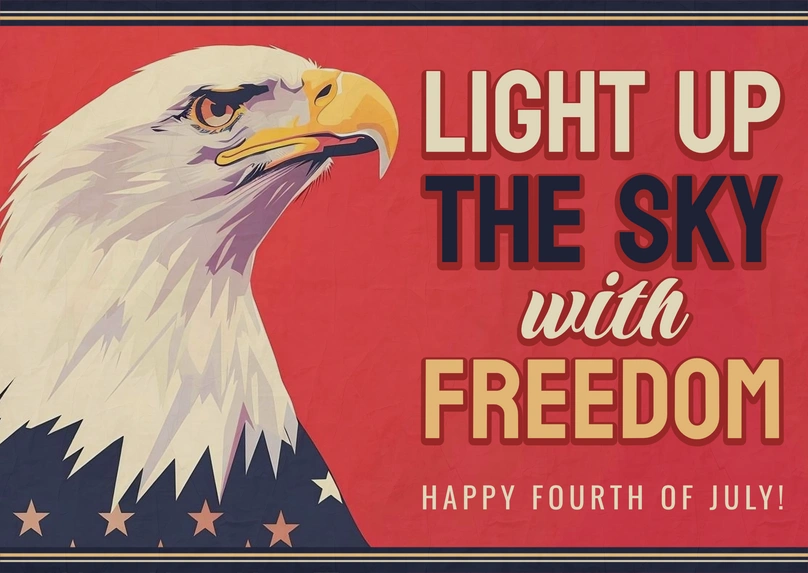 Bald Eagle and Text