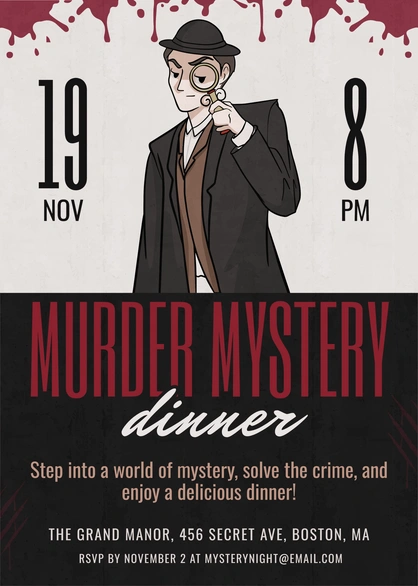 Murder Mystery Dinner Event