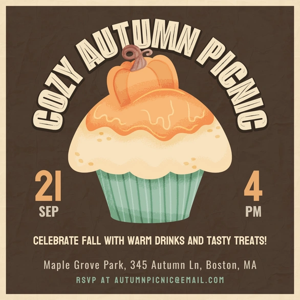 Autumn Picnic Invitation