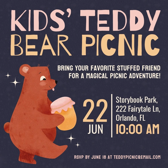 Kids' event invitation