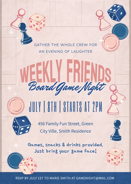 Board Game Night Event