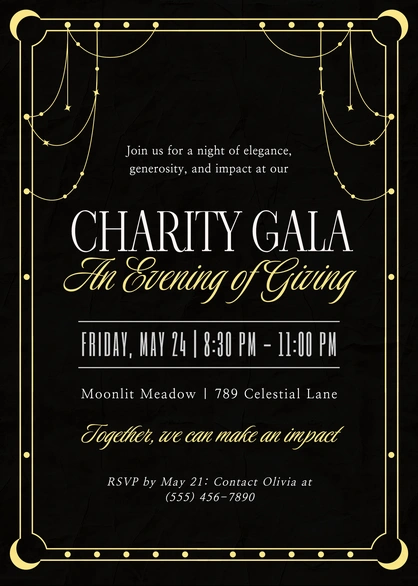 Charity Gala Invitation