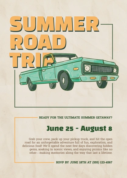 Summer Adventure Invitation