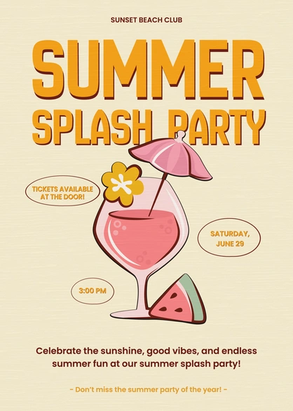 A summer party invitation.