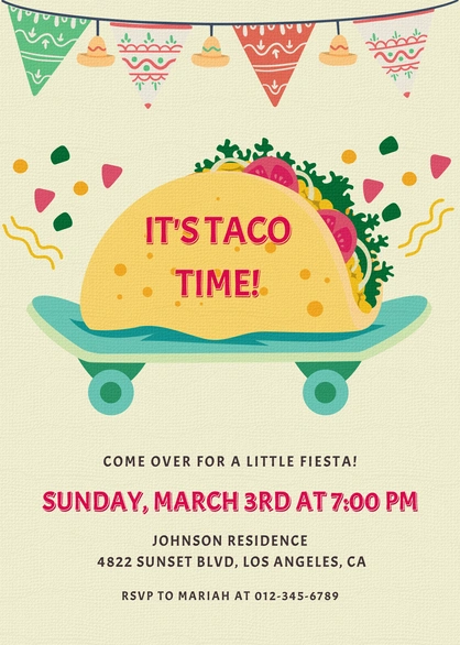 Taco Party Invitation