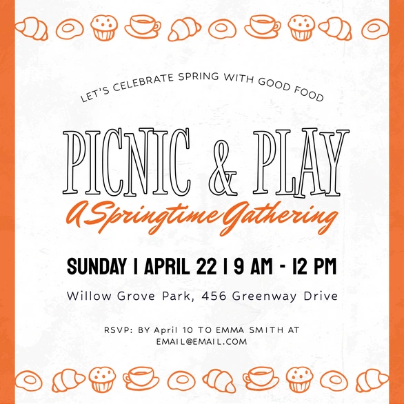 Springtime Picnic Invitation