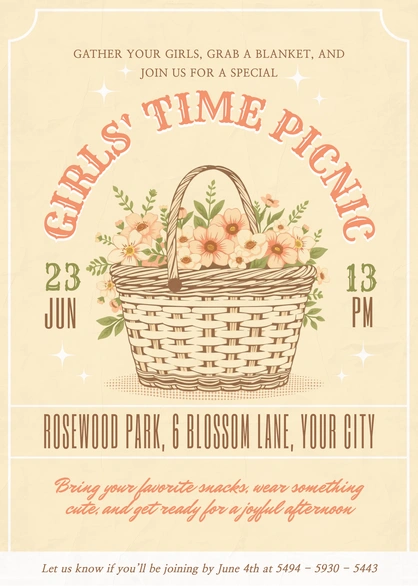 Girls' picnic gathering