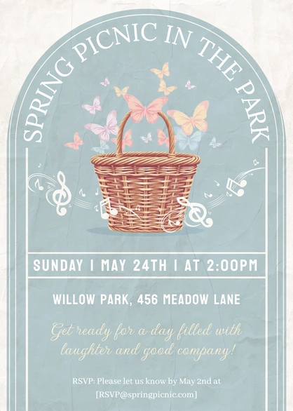 Spring Picnic Invitation Studio Templates