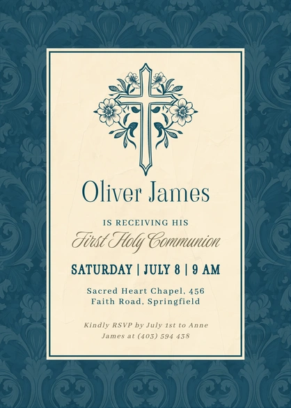 Invitation for First Holy Communion