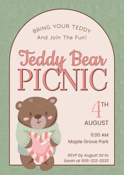Invitation to a Teddy Bear Picnic