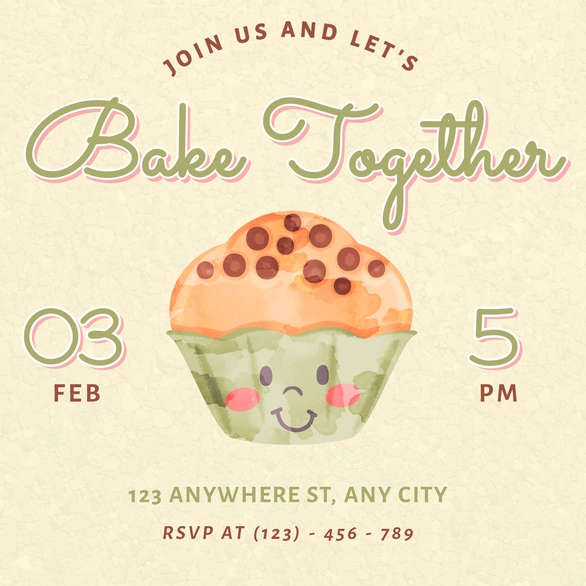 Baking Event Invitation