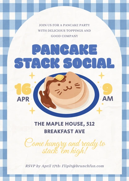 Pancake party invitation