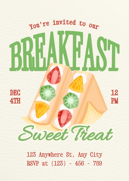 Invitation to breakfast event