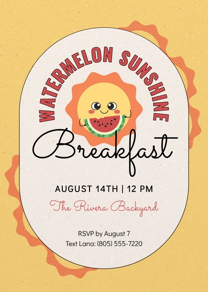 Watermelon Sunshine Breakfast