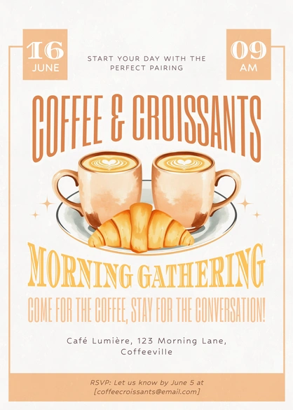 Invitation to a morning gathering event