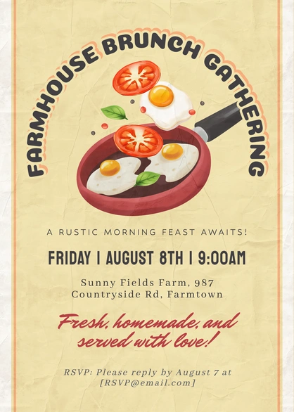 Invitation to a brunch event