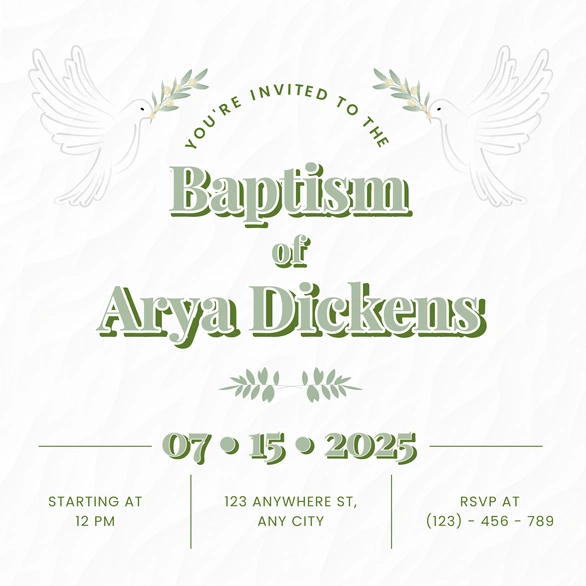 Baptism of Arya Dickens