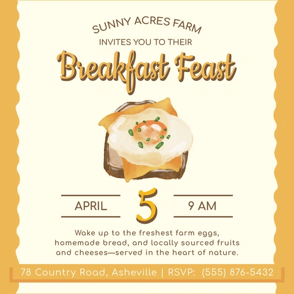 Breakfast invitation