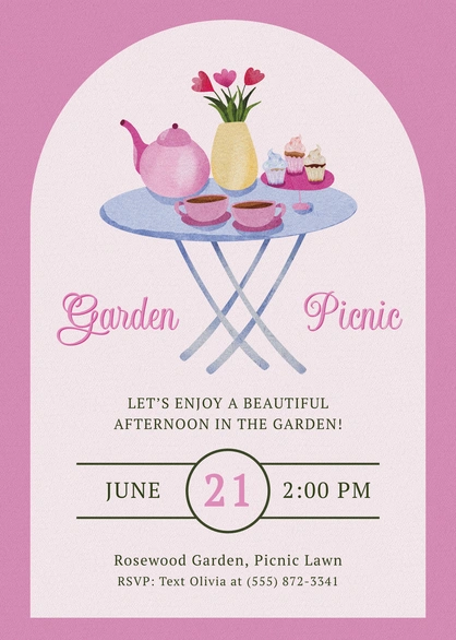 Afternoon Tea in the Garden