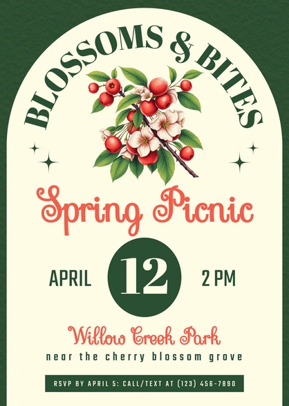 Spring Picnic Invitation