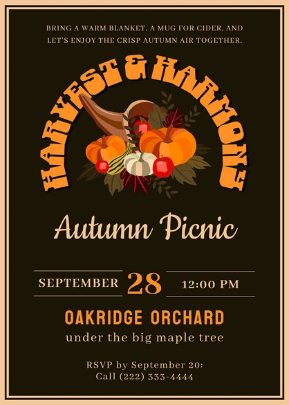 Autumn Picnic at Oakridge Orchard