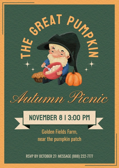 Autumn Picnic Invitation