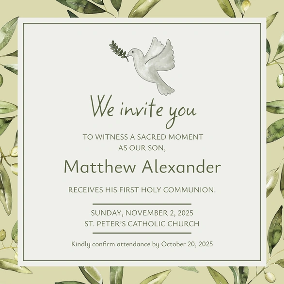 Holy Communion Invitation