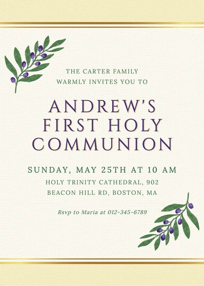 First Holy Communion