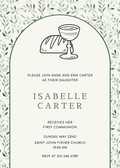 First Communion Invitation