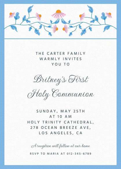 Holy Communion Invitation
