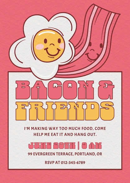 Invitation to a food event with friends