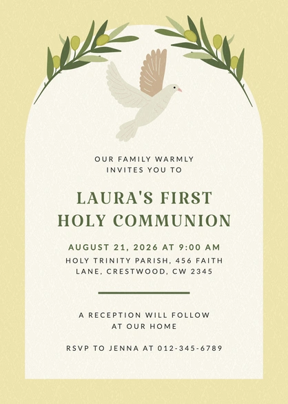 Holy Communion Invitation