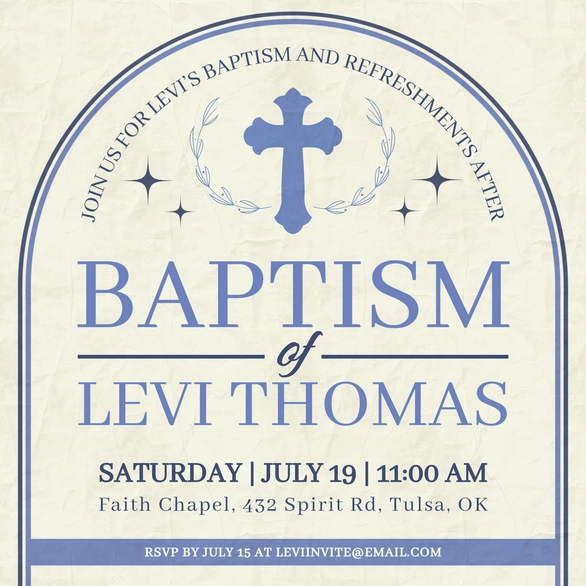 Baptism of Levi Thomas