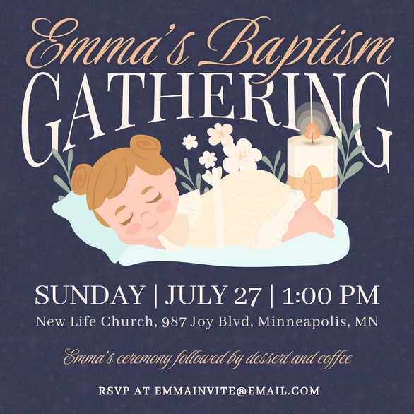 Baptism Invitation for Emma