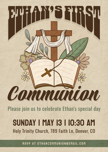 First Communion Invitation