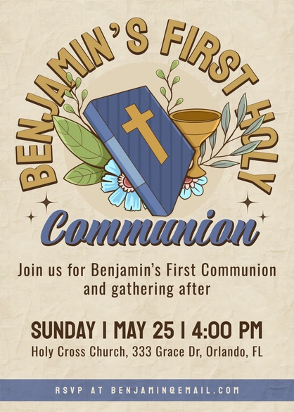 First Holy Communion Invitation