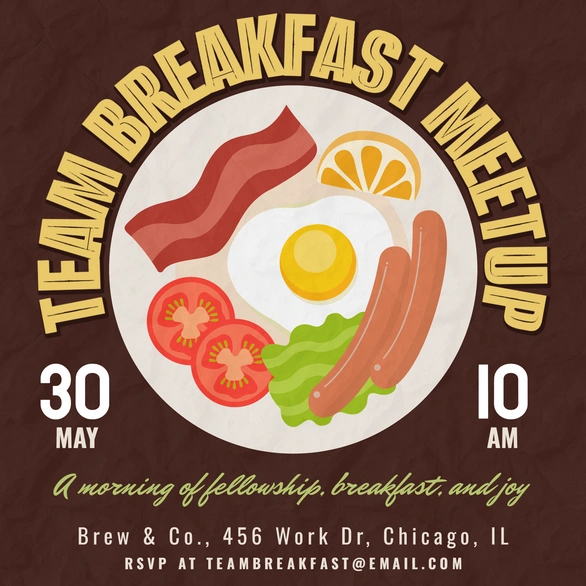 Breakfast event invitation