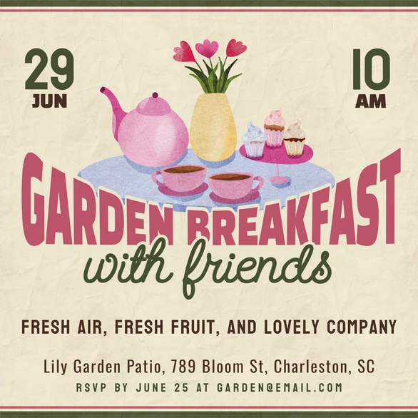 Garden Breakfast with Friends