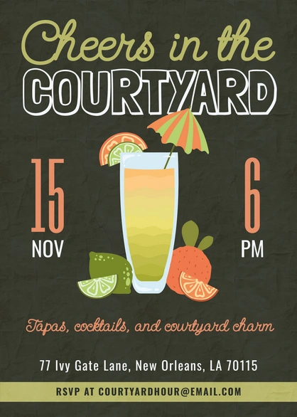 Courtyard Party Invitation