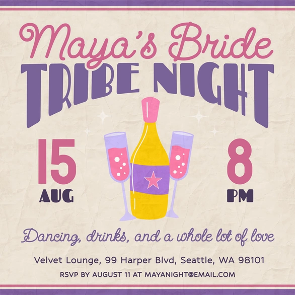 Bride Tribe Night Invitation