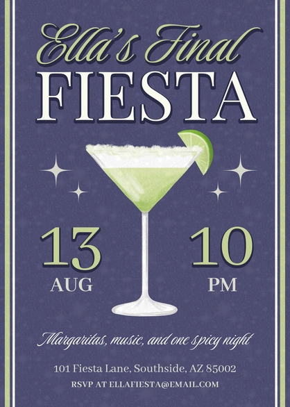 Invitation to a fiesta event