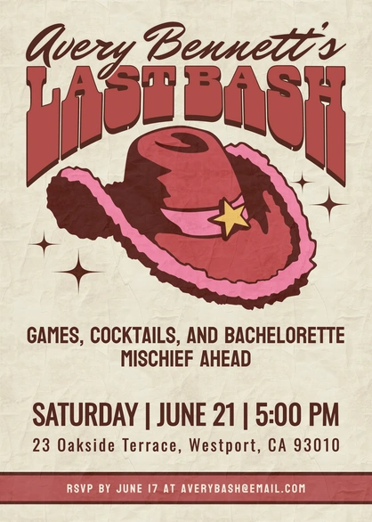 Bachelorette Party Invitation