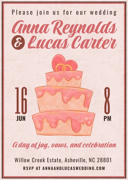 Wedding invitation design
