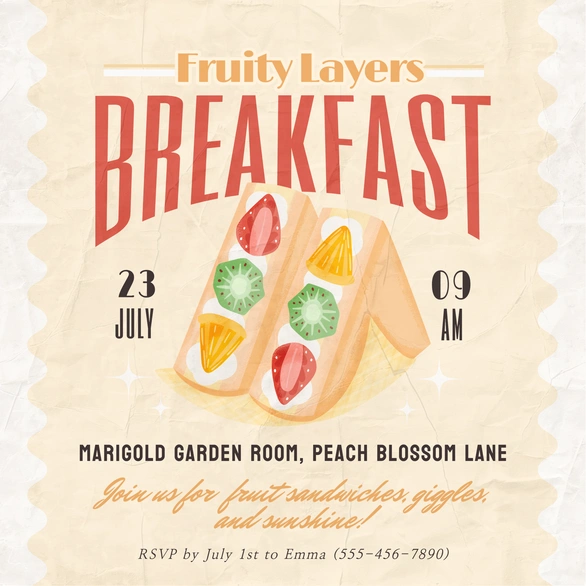 Breakfast invitation