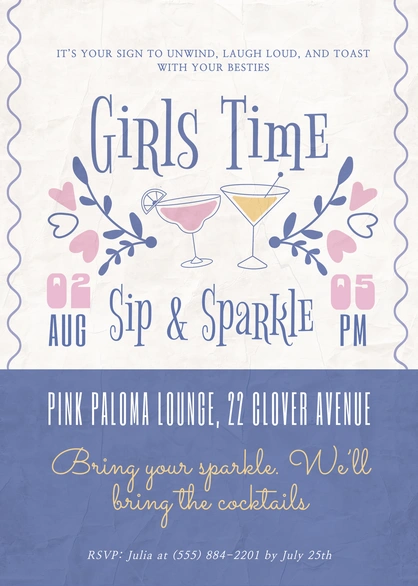 Girls Night Out Invitation