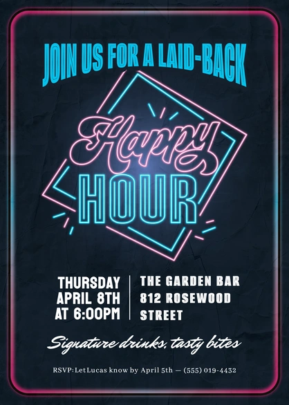 Invitation to a Happy Hour event
