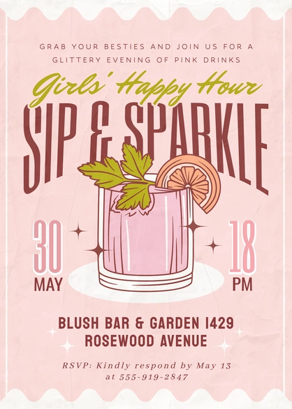 Girls' Happy Hour Sip & Sparkle
